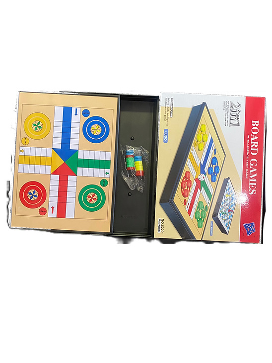 Ludo and, Chutes and ladder two in one game board DL28G3