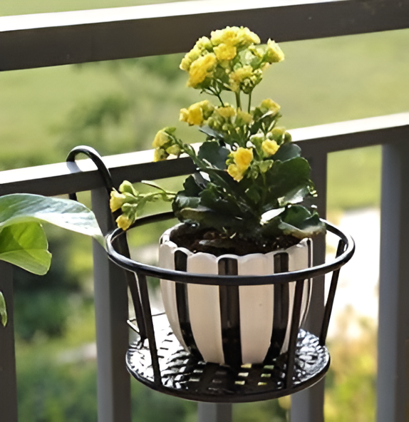 Metal Hanging Plant Pot ├ó┬Ç┬ô Iron Balcony Planter