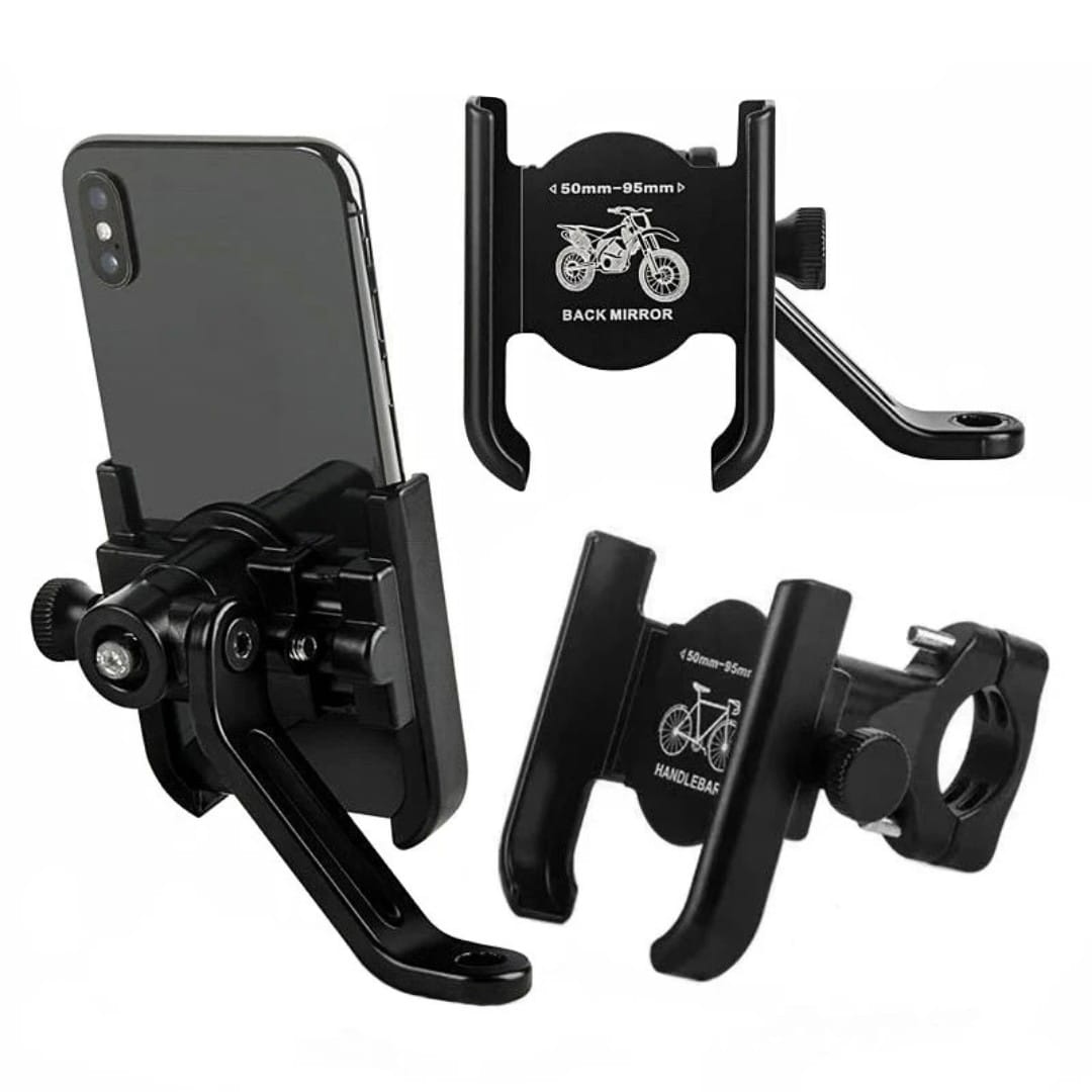 Aluminum Bicycle And Motorbike Mobile Phone Holder 360 Rotatable Motorbike Phone Holders Handlebar Stand Mount Bracket M