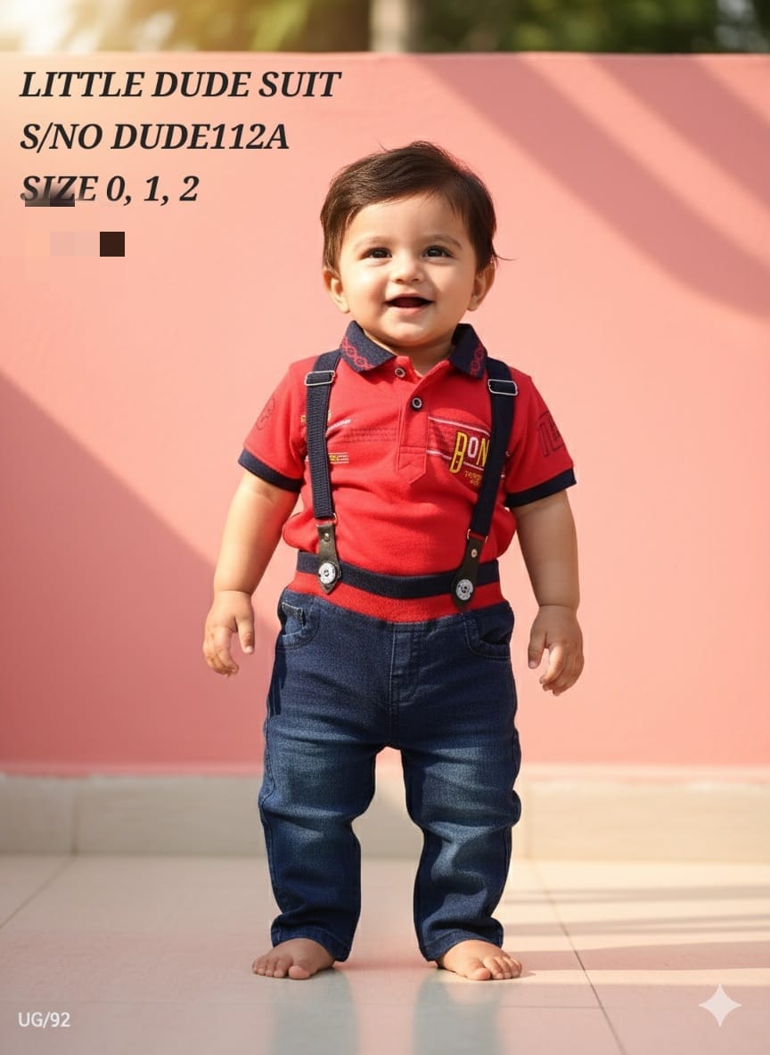 Cute Red Little Dude Baby Boy Suit, Adorable Baby Boy Red Little Dude Onesie, Casual Play Suit