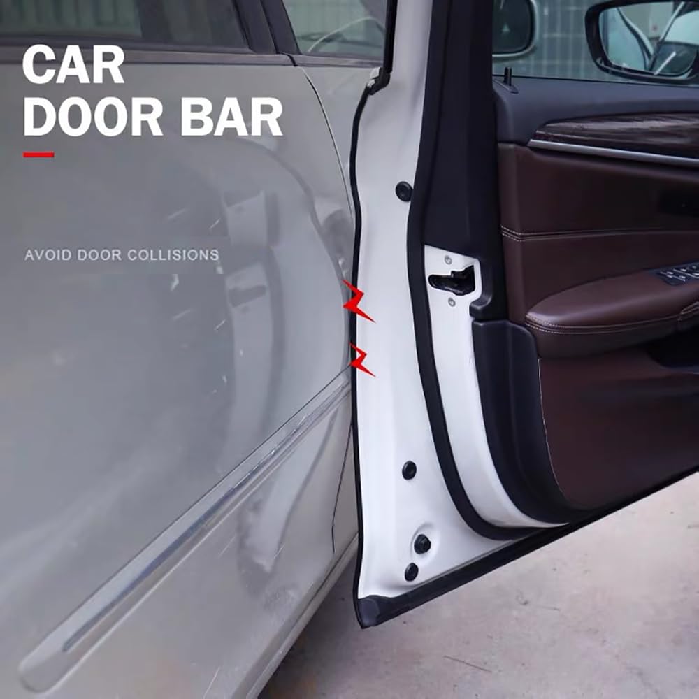 Fapiwen Car Door Protectors Edge Guards, 5m Car Door Seal Strip Edge Guard, U Shape Car Protection Door Edge Guard Fit for Most Car (Black)
