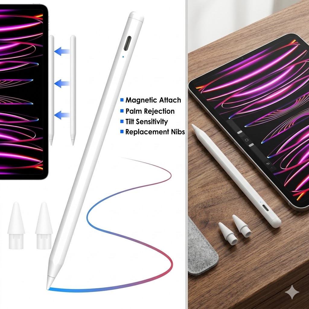 WIWU pencil EA02 Tilt writing palm rejection magnetic attach IPad