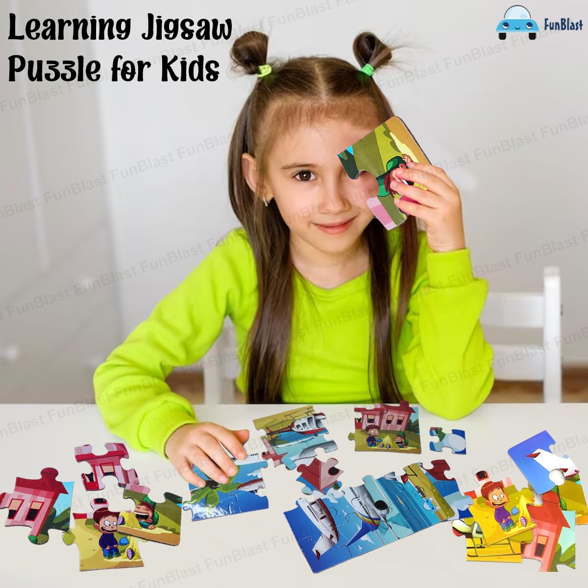 FunBlast Air Transport Jigsaw Puzzle for Kids ├ó┬Ç┬ô 24 Pcs Jigsaw Puzzle for Kids, Boys, Girls (Multicolor)