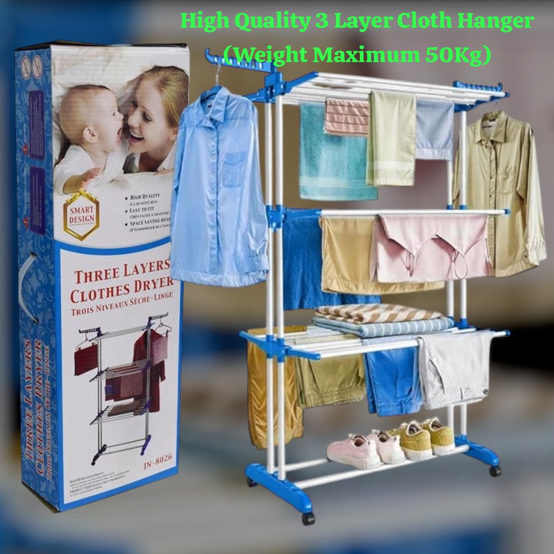 High Quality 3 Layer Cloth Hanger (Weight Maximum 50Kg