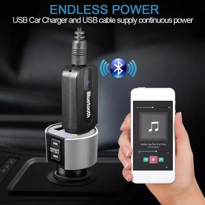 Wireless Bluetooth Car Music Receiver Adapter AUX USB Stereo Music Audio Receiver Bluetooth Transmitter For PC Computer 