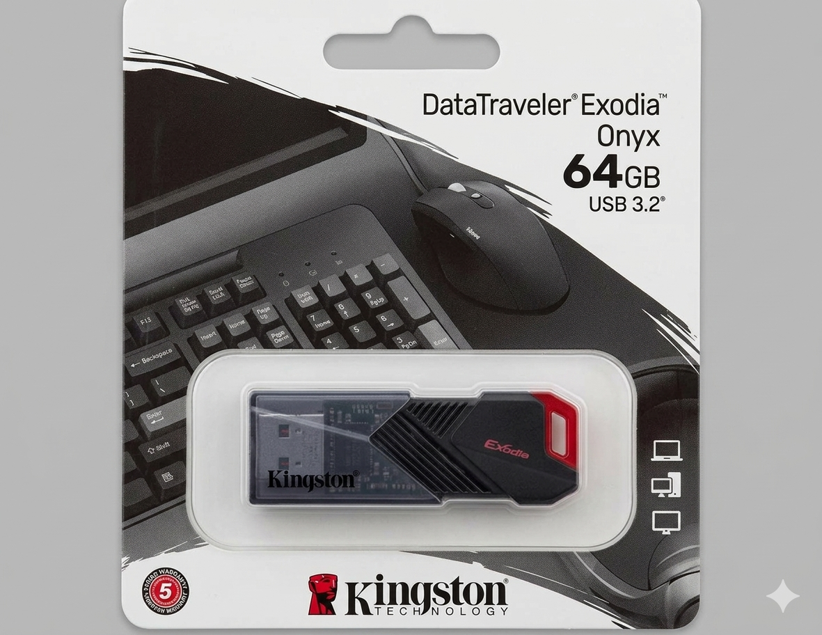 Kingston DataTraveler Exodia Onyx 64GB USB 3.2 Gen 1 Flash Drive