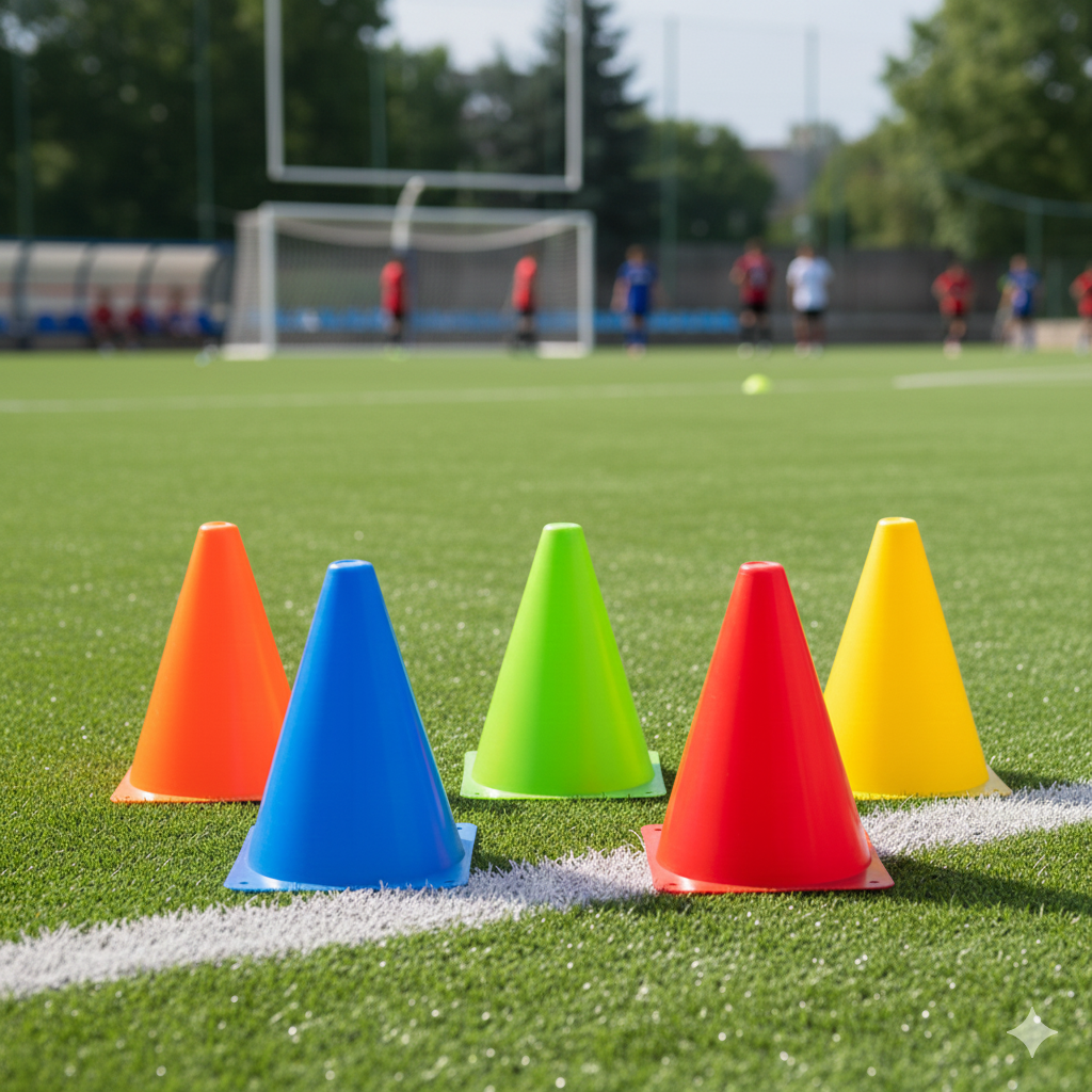7" Inches 5 pcs Plastic Cone Games Athletic Training Cones Better Thickness Accurate Measurements Sanabil Sanaabil Sport