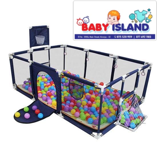 Baby Playpen with Basketball Hoop and Soccer Net