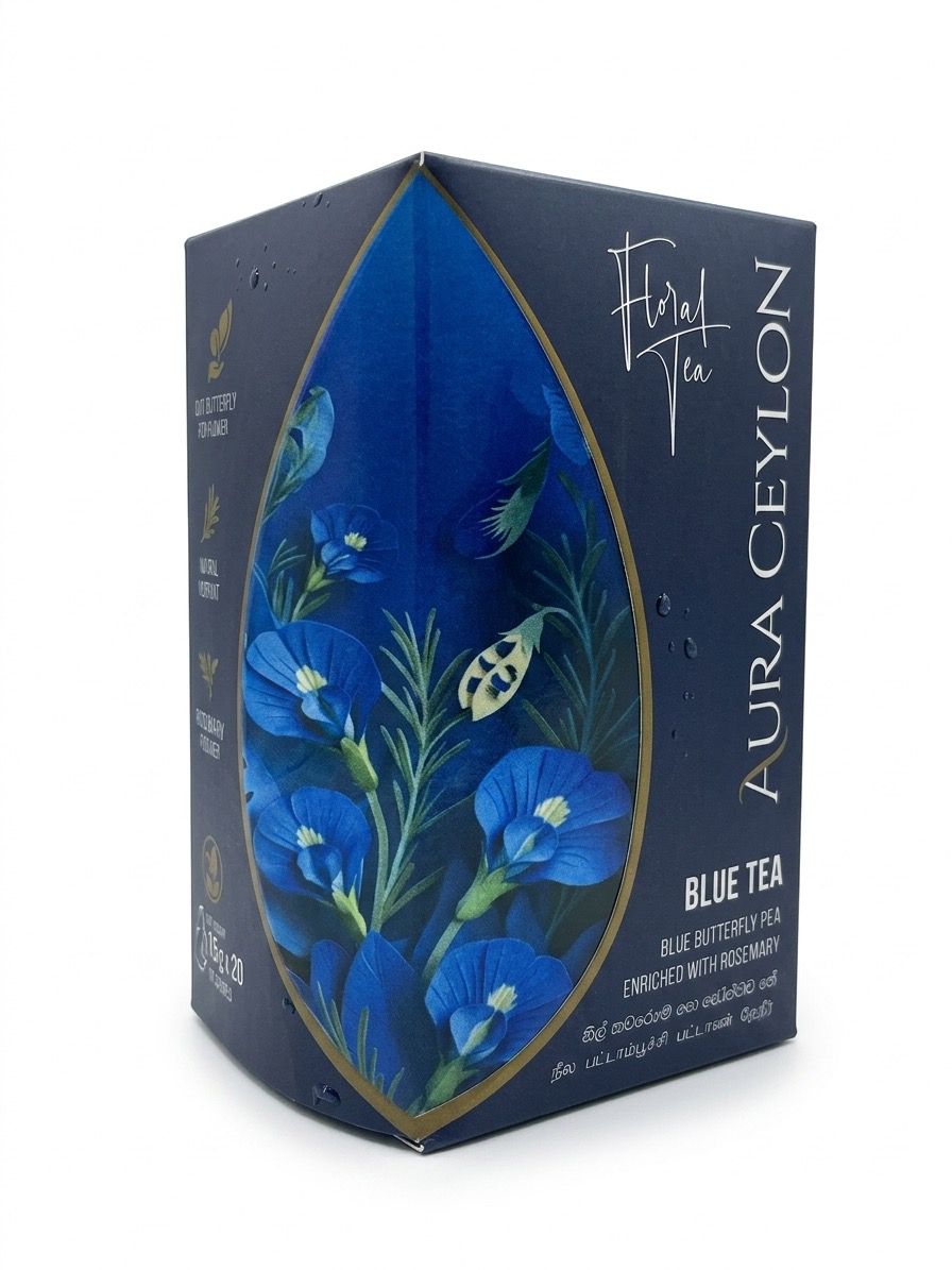 Aura Ceylon Blue Tea ΓÇô Blue Butterfly Pea Tea Enriched with Rosemary