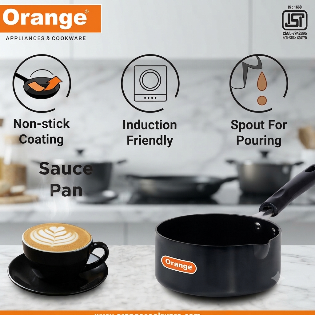 11 Inch Orange Sauce Pan