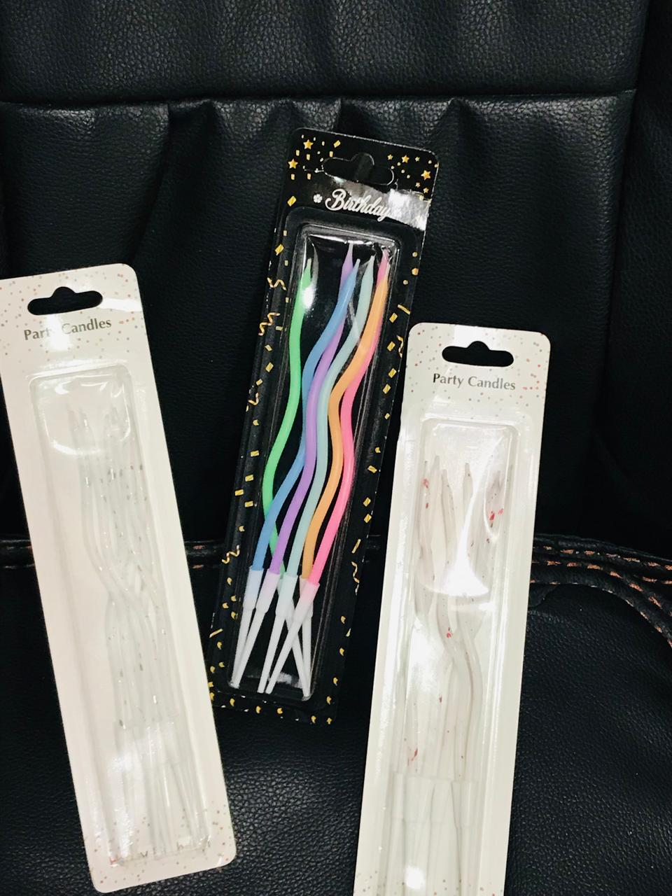 Wavy Spiral Party Candles