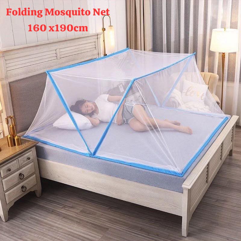 Foldable Bottomless Mosquito Net | King-Size 160├â┬ù190 cm | Portable Insect Cover for Bed, Sofa & Camping