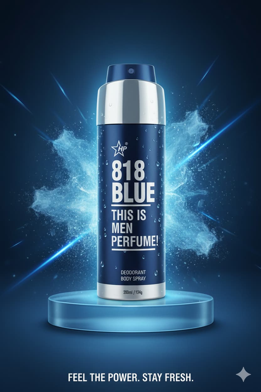 HP 818 Blue Deodorant Body Spray