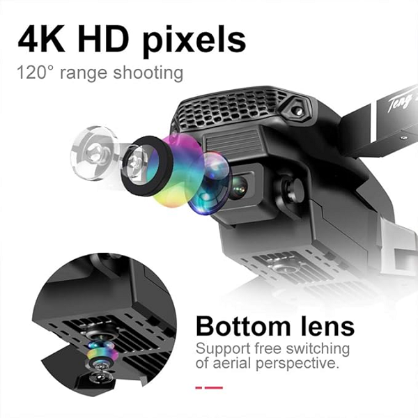 E88 Pro Drone with 4K Camera, WiFi FPV 1080P HD Dual Foldable RC Quadcopter
