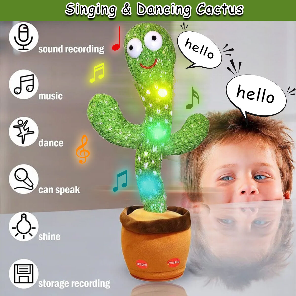 Taking Tree ├ó┬Ç┬ô Musical Dancing Cactus Toy with Voice Playback
