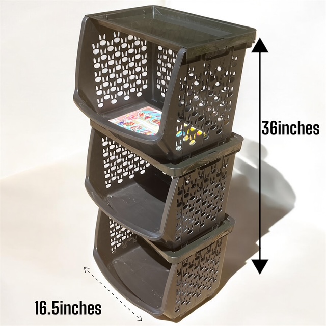ProTier Storage Solution VersaRack 3-Level Organizer QuickStack Plastic Rack