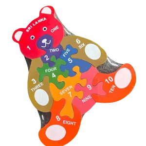 Kids Puzzle Panda/Wooden Elephant Family Puzzle/Numbers/Medium