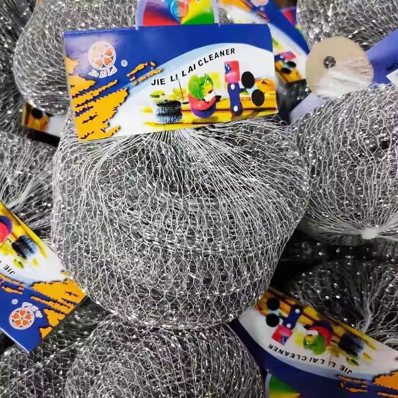 Steel Wool Scrubber With Net 3PCS