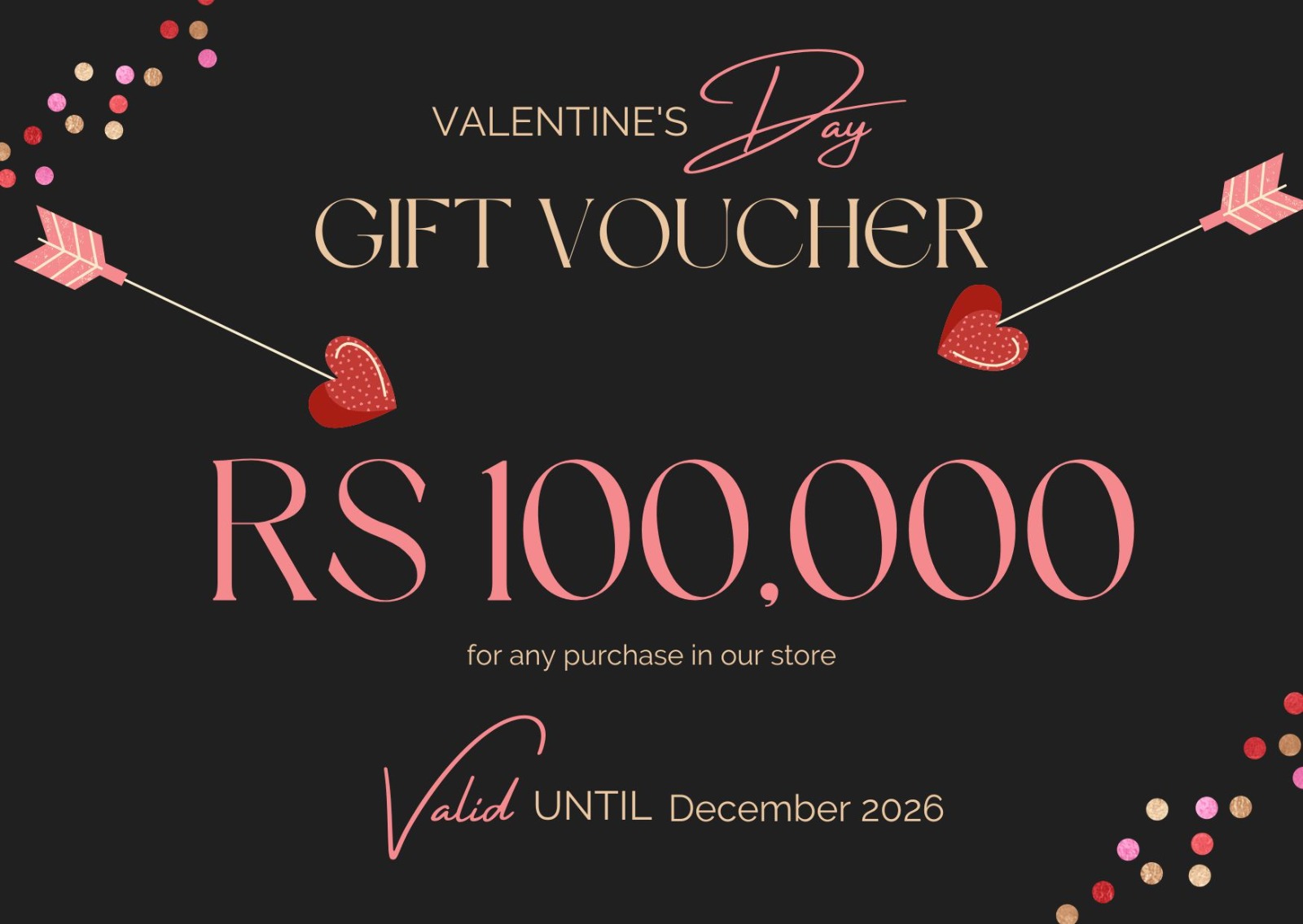 ValentineΓÇÖs Day Gift Voucher Rs. 100,000 | Romantic Gift Idea