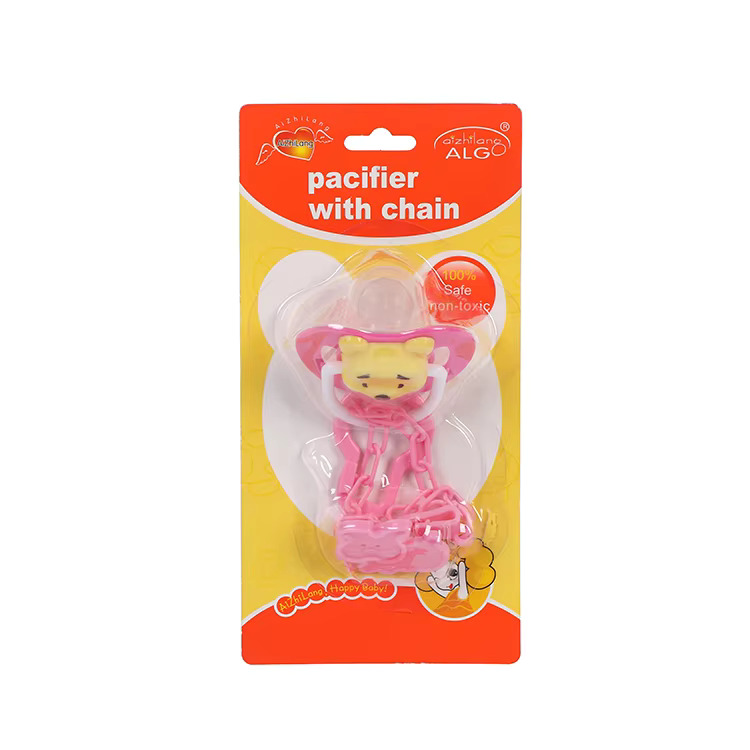 ALG cute bear shape dummies baby pacifier food grade silicone baby dummy pacifier with clips