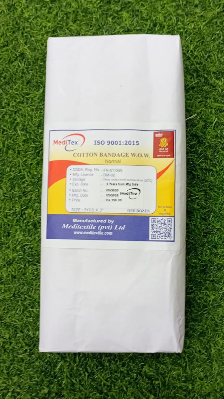 5 YDS x 3" MediTex Cotton Bandage W.O.W. Normal
