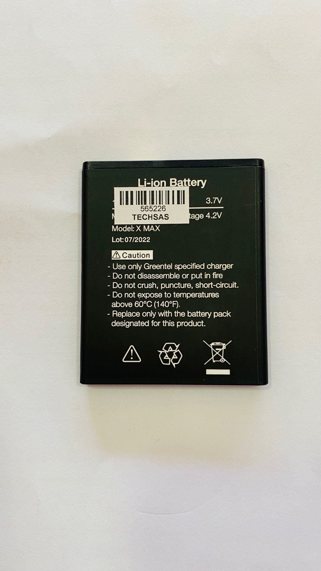 Greentel X Max battery